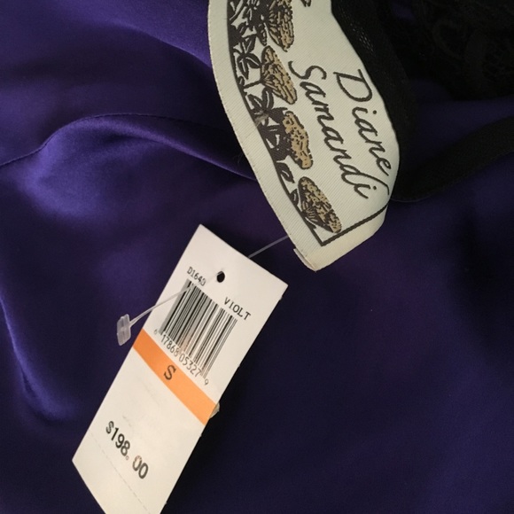 Dark Purple Silk flared tank with black crochet racerback - Picture 6 of 6